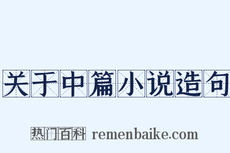 关于中篇小说造句是什么意思的图片